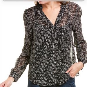 NWT! Vince Camuto Ruffle Front Top